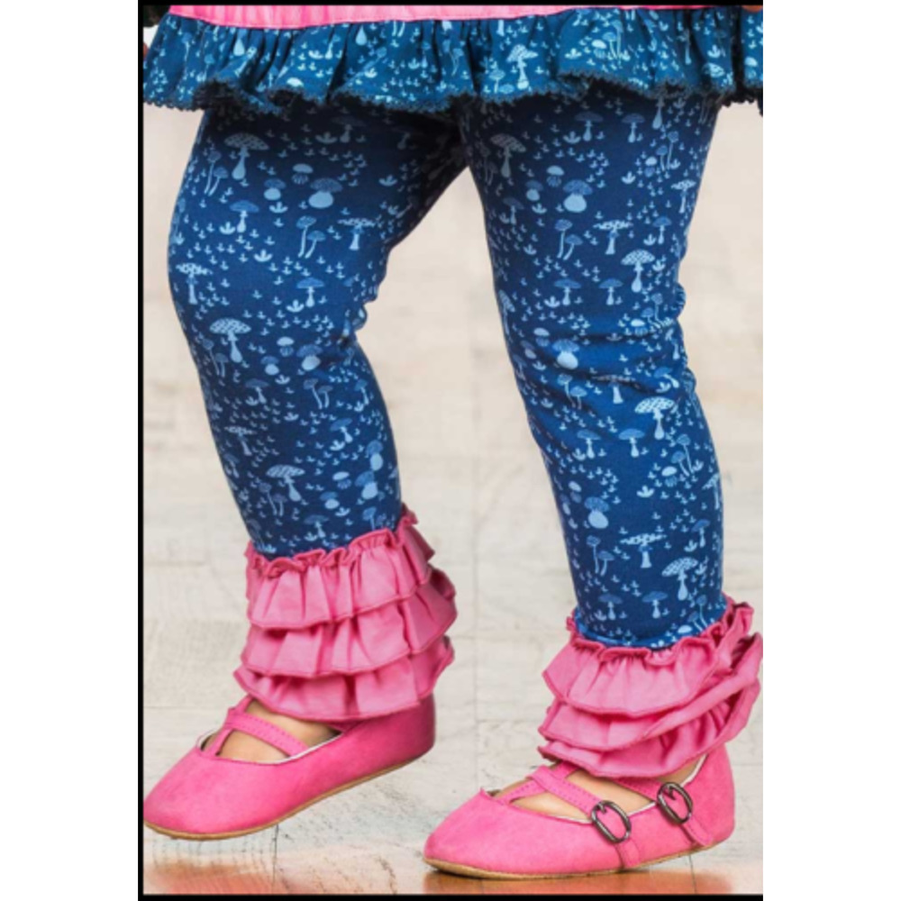 New Matilda Jane In My Element Ruffle Legging 3-6 months Make Believe Blue Pink